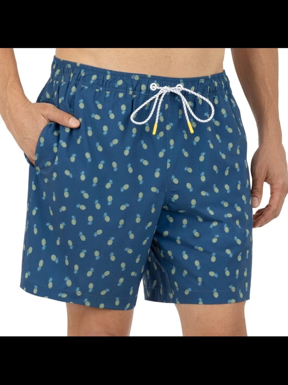 Bonobos NWT Men's‎ Blue Pinapples Swim Trunks Size Small Pockets Vacation